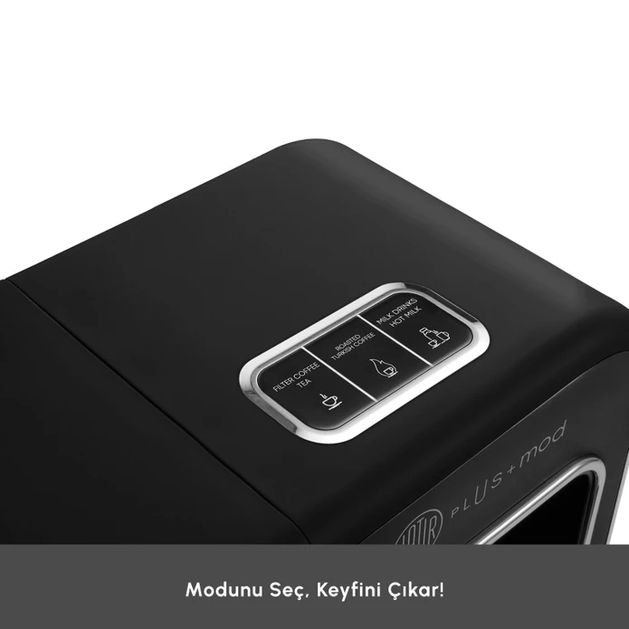 Karaca Hatır Plus 5 in 1 Essential Közde ve Sütlü Türk Kahvesi ve Filtre Kahve Makinesi Black Chrome