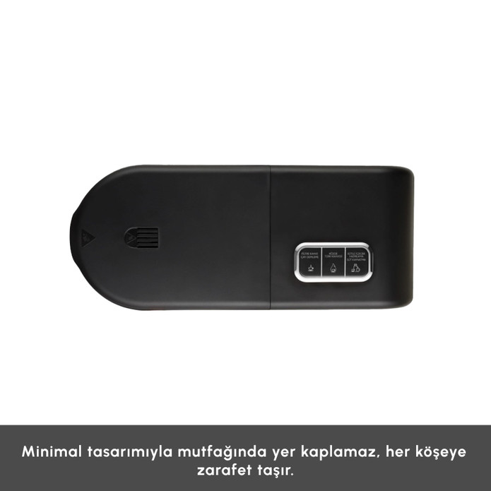 Karaca Hatır Plus 5 in 1 Essential Közde ve Sütlü Türk Kahvesi ve Filtre Kahve Makinesi Black Chrome