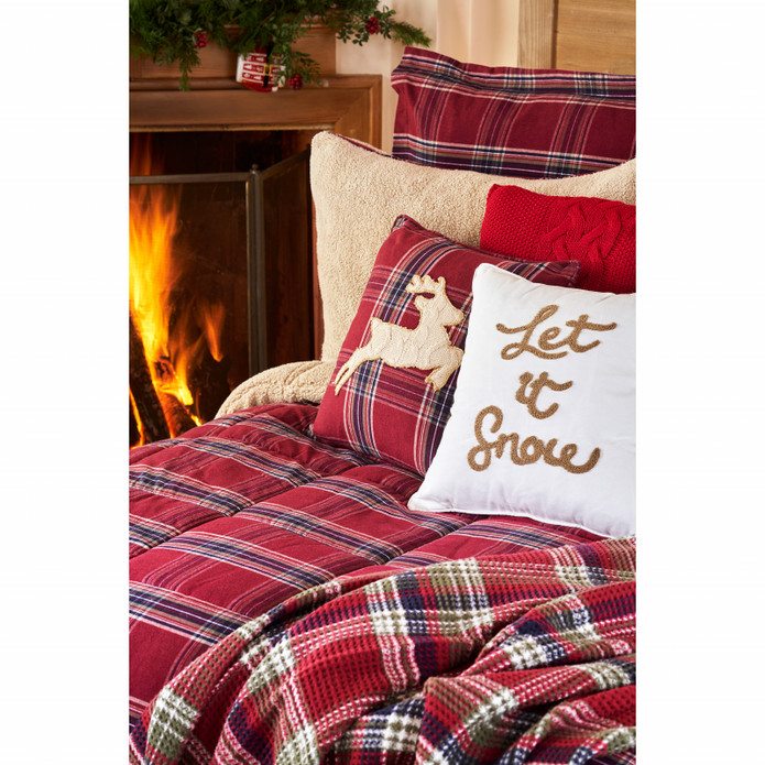 Karaca Home Woodland  Kırmızı Çift Kişilik Cozy Comfort Set