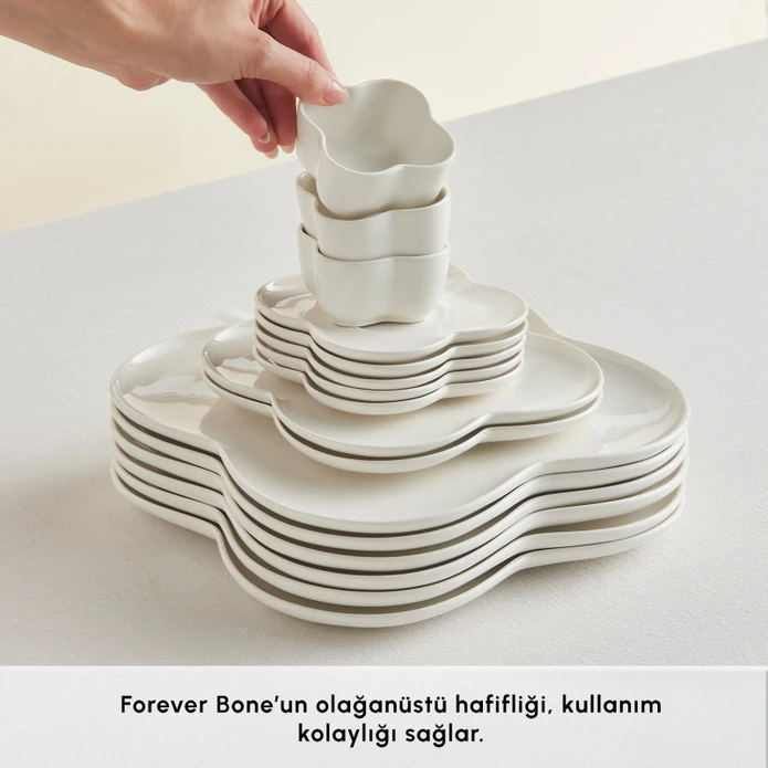 Karaca Forever Bone Clover 28 Parça 6 Kişilik Kahvaltı Takımı
