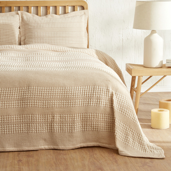 Karaca Home Naturel Line Stonewash Çift Kişilik Yatak Örtüsü Terracota