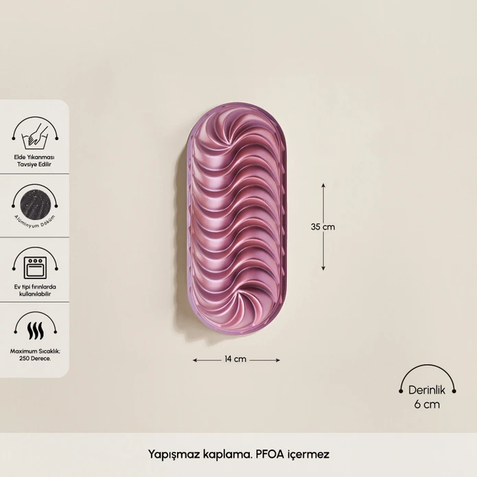 Karaca Vera Pembe Döküm Kek Kalıbı 35 cm