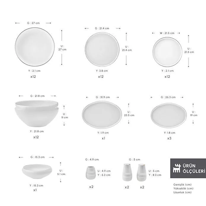 Karaca Red Carpet Collection Stream Bone Sunset 59 Parça 12 Kişilik Yemek Takımı Platin