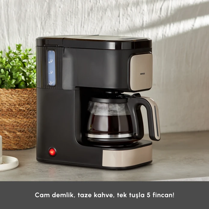 Karaca Just Coffee Aroma 2 In 1 Filtre Kahve ve Çay Demleme Makinesi Bej