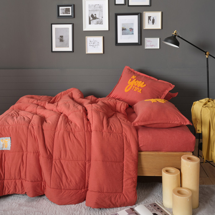 Karaca Home Motto Cotton Comfort Çift Kişilik Uyku Seti Mercan