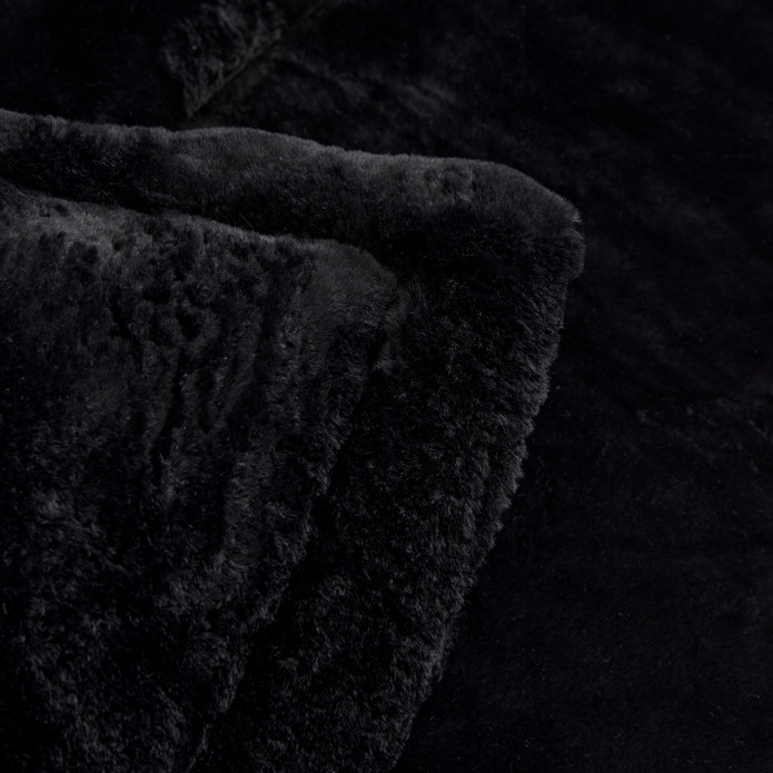 Karaca Home Fluffy Çift Kişilik Kürk Yatak Örtüsü Siyah