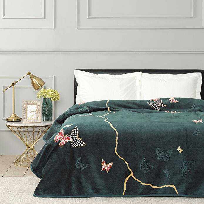 Karaca Home Uniq Petrol Embos Çift Kişilik Battaniye