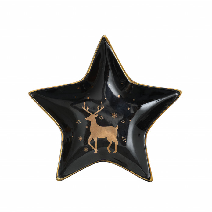 Karaca Home New Year Star Dekoratif Tabak 15 cm