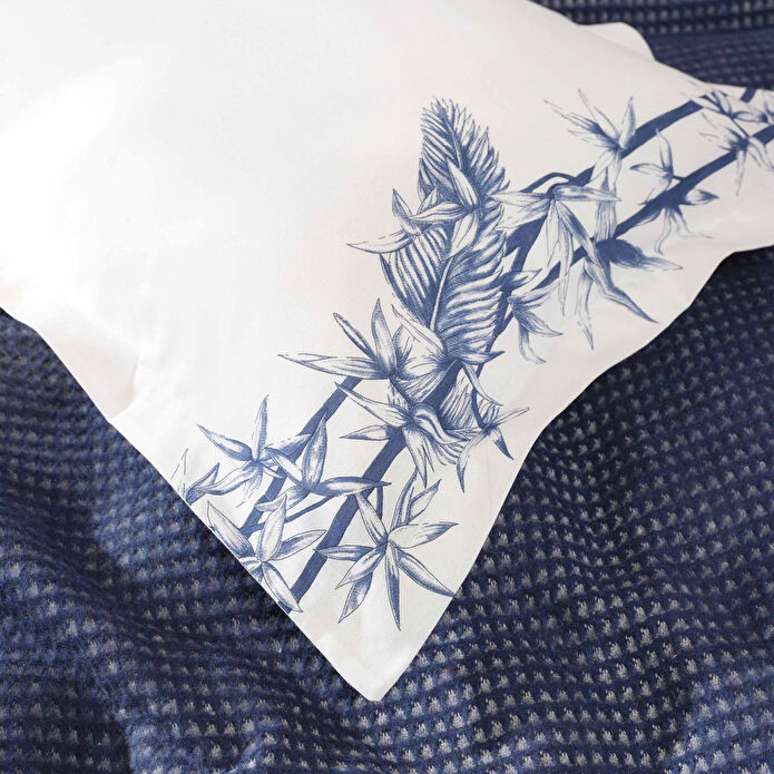 Karaca Home Bambu Mavi Çift Kişilik Battaniyeli Çarşaf Takımı