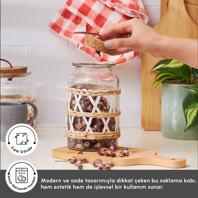 Karaca Yosemite Beyaz Saklama Kabı 1500 ml