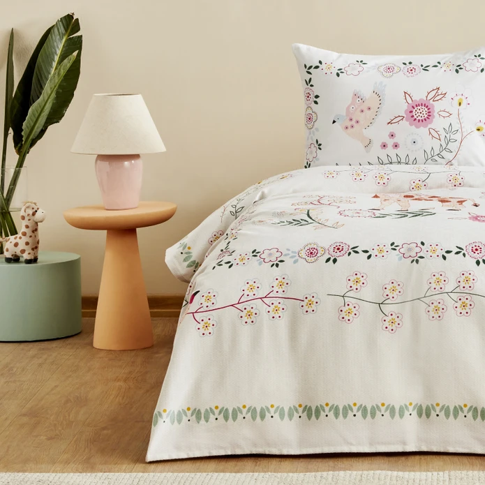 Karaca Home Young Giraffe Tek Kişilik Pike Takımı Pink