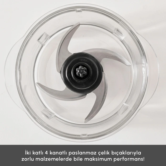 Karaca Mastermaid Prosteel Uzun Blender Ayaklı 6 Bıçaklı Cam Mutfak Robotu 2500W Imperial Red