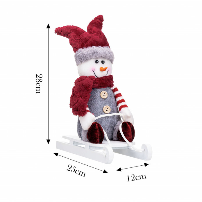 Karaca Home New Year Velvet Snowman With Slide 