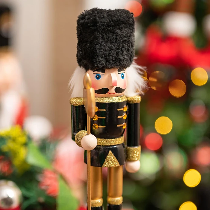 Karaca Home New Year Yılbaşı Nutcracker With Black Hat 25 cm