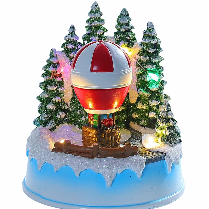 Karaca Home New Year Yılbaşı Led Işıklı Noel Köyü 13x13x15 cm