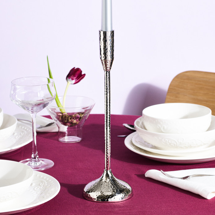 Karaca Home Leta Şamdan Silver 25 Cm