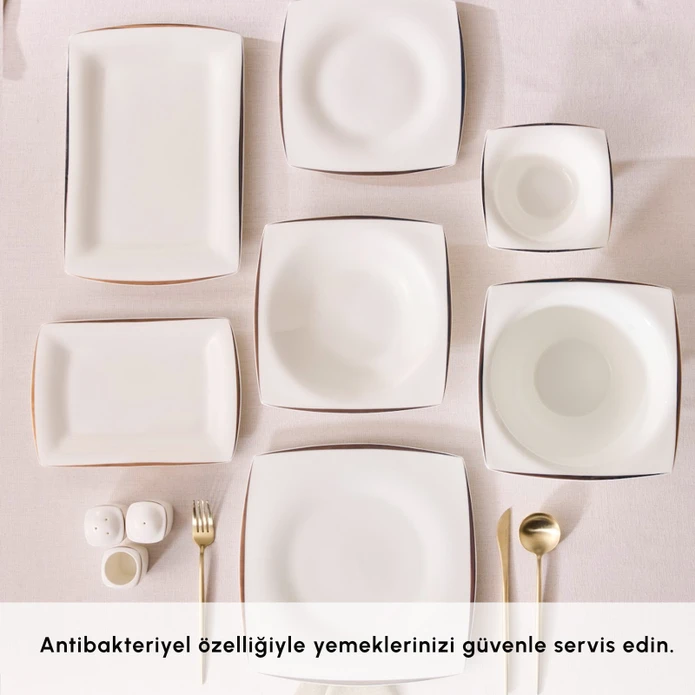 Karaca Fine Pearl Agate 58 Parça 12 Kişilik Yemek Takımı Gold