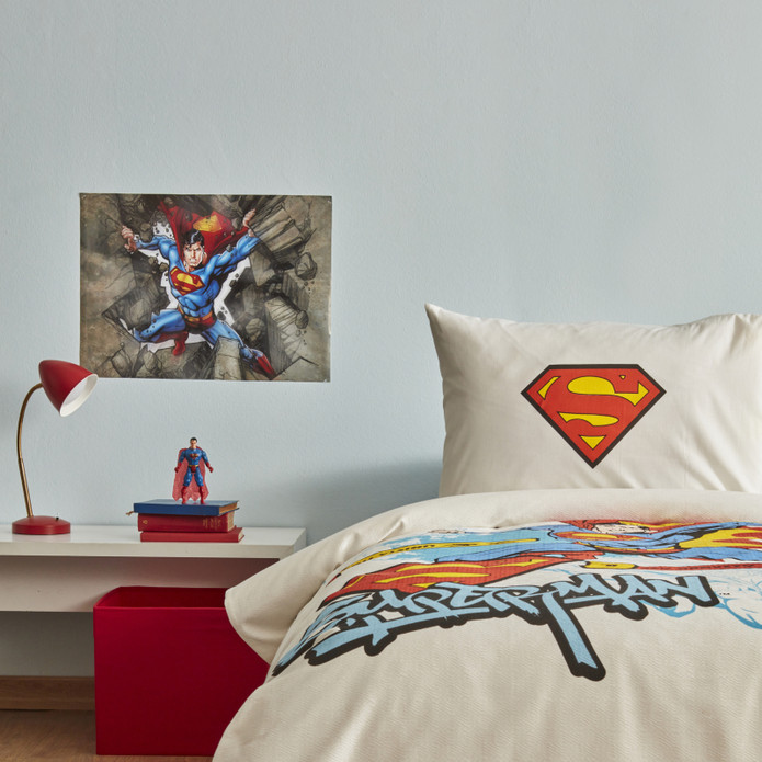 Karaca Home Superman by  Blue Power Tek Kişilik Pike Takımı