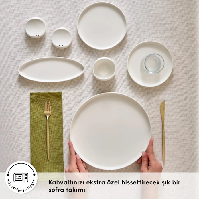 Karaca Forever Bone Olla 28 Parça 6 Kişilik Kahvaltı Takımı