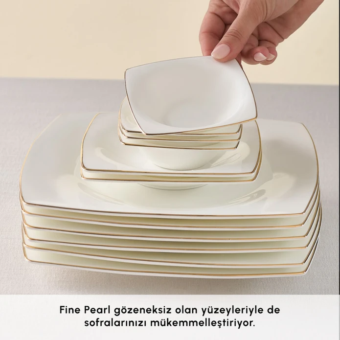 Karaca Fine Pearl Ragusa 26 Parça 6 Kişilik Kahvaltı Takımı Gold