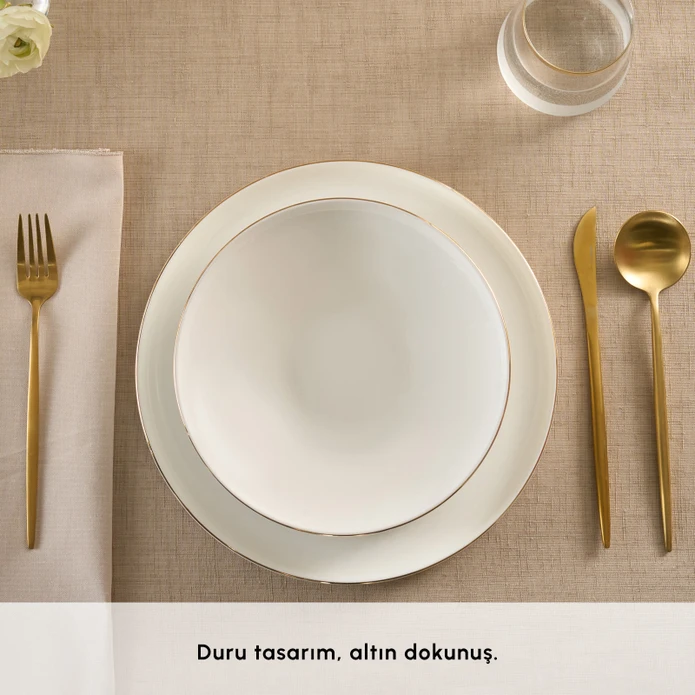 Karaca Stream Bone Belinda 24 Parça 6 Kişilik Yemek Takımı