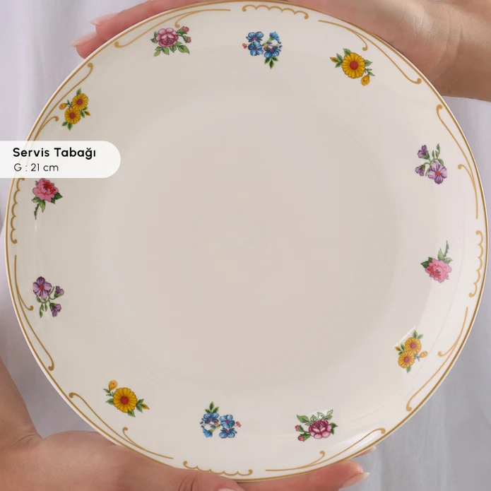 Karaca Forever Bone Natty 26 Parça 6 Kişilik Kahvaltı Takımı  