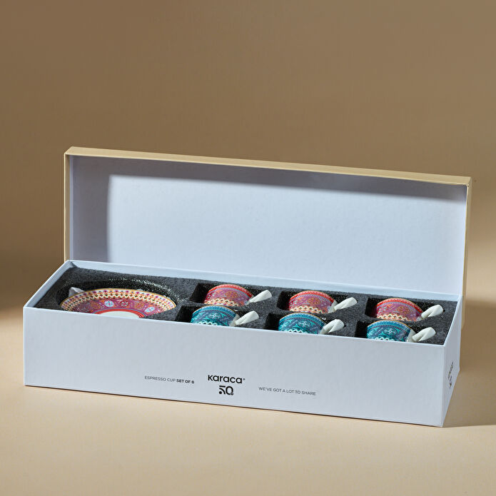 Karaca Kapari 6 Kişilik Kahve Fincanı 80 Ml