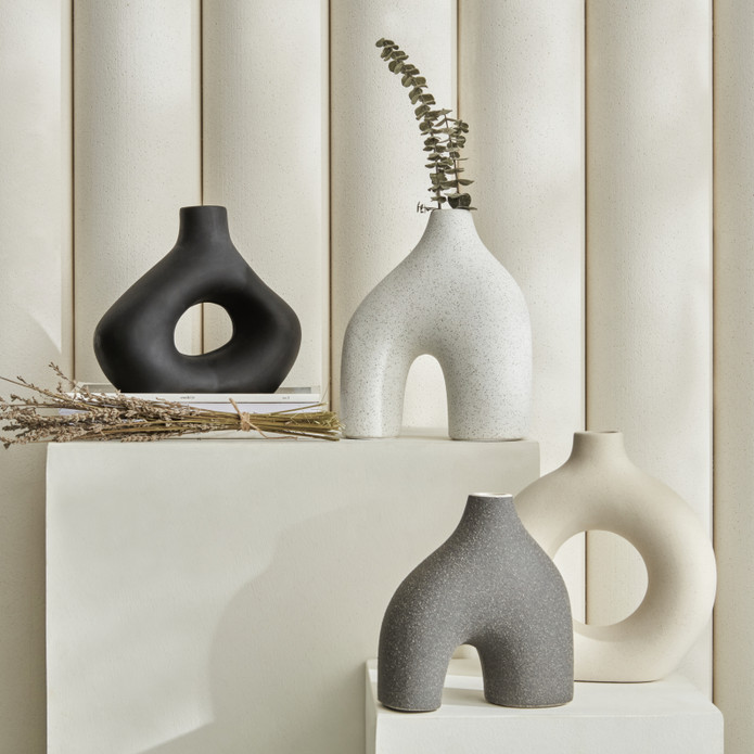 Karaca Home Lonny Beyaz Vazo 22 Cm
