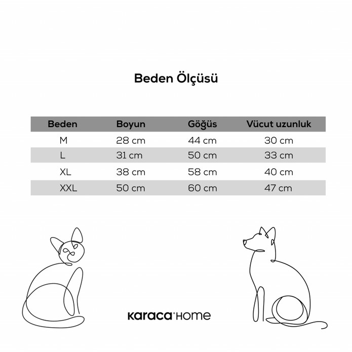 Karaca Home Caribou Kedi/Köpek Kıyafet Beyaz (2xl Beden)