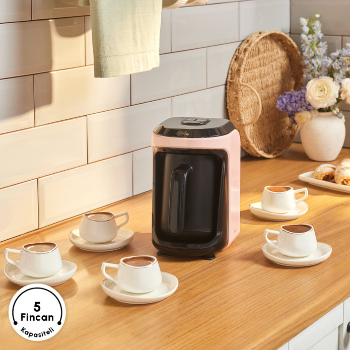 Karaca Hatır Hüps Aroma Sütlü Türk Kahve Makinesi Pearly Pink