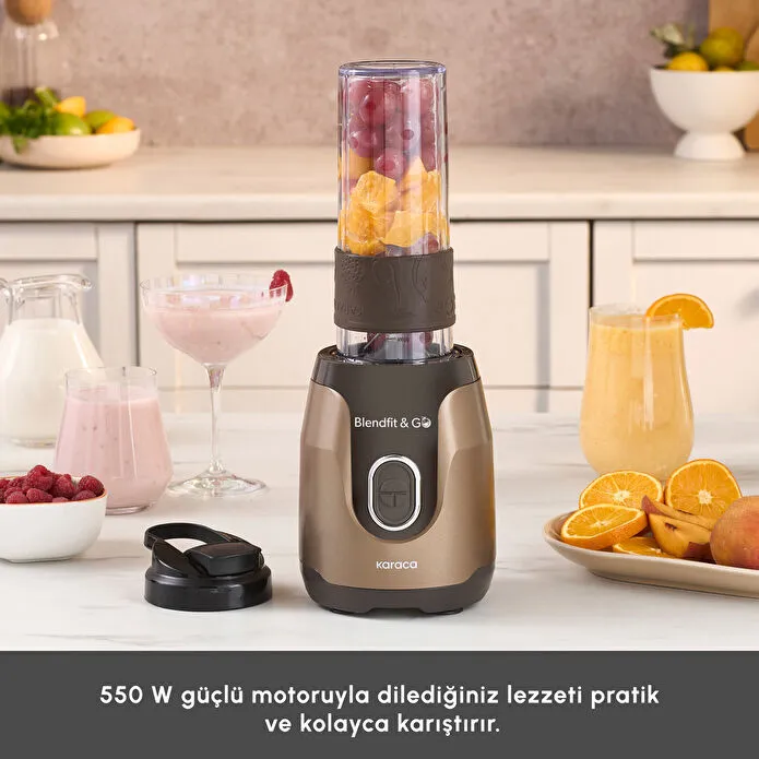 Karaca Blendfit Go Personal Kişisel Smoothie Blender Walnut Brown