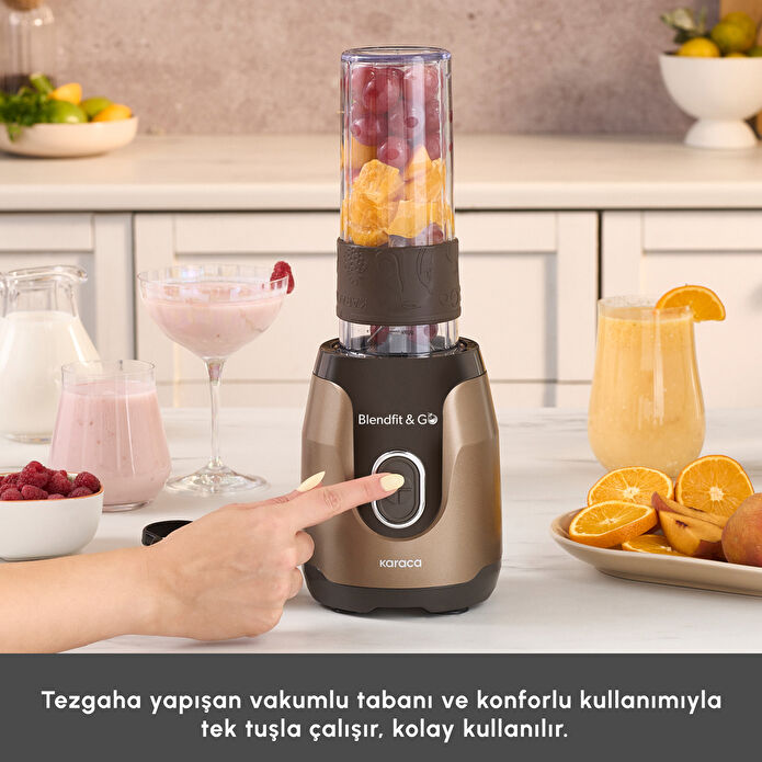 Karaca Blendfit Go Personal Kişisel Smoothie Blender Walnut Brown