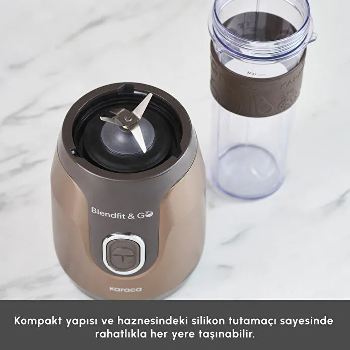 Karaca Blendfit Go Personal Kişisel Smoothie Blender Walnut Brown