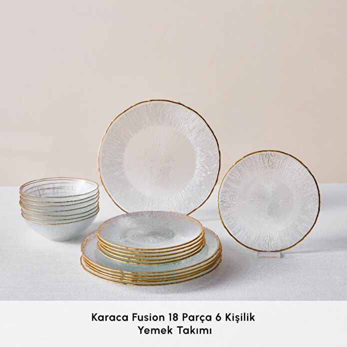 Karaca Fusion 18 Parça 6 Kişilik Yemek Takımı