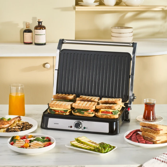 Karaca Inox Toastmate Grill 2000W Izgara ve Tost Makinesi 