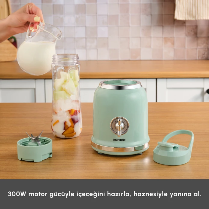 Karaca Retro Personal Kişisel Smoothie Blender Green