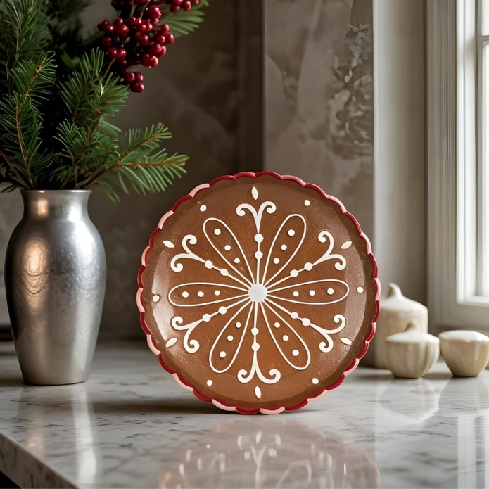 Karaca New Year Yılbaşı Gingerbread Servis Tabağı 30 Cm