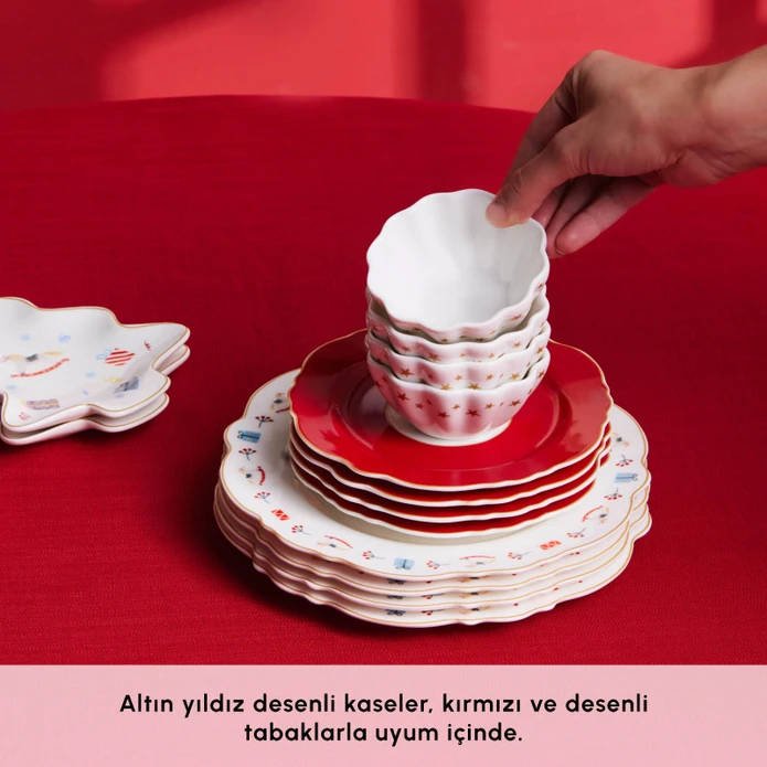 Karaca New Year Yılbaşı Nutcracker 20 Parça 4 Kişilik Kahvaltı Takımı
