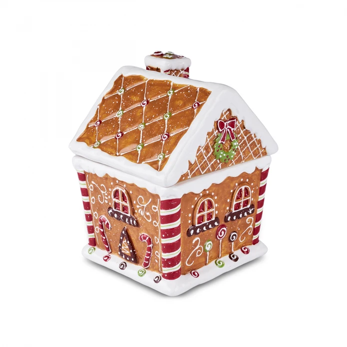 Karaca New Year Yılbaşı Gingerbread House Saklama Kabı 15 Cm 