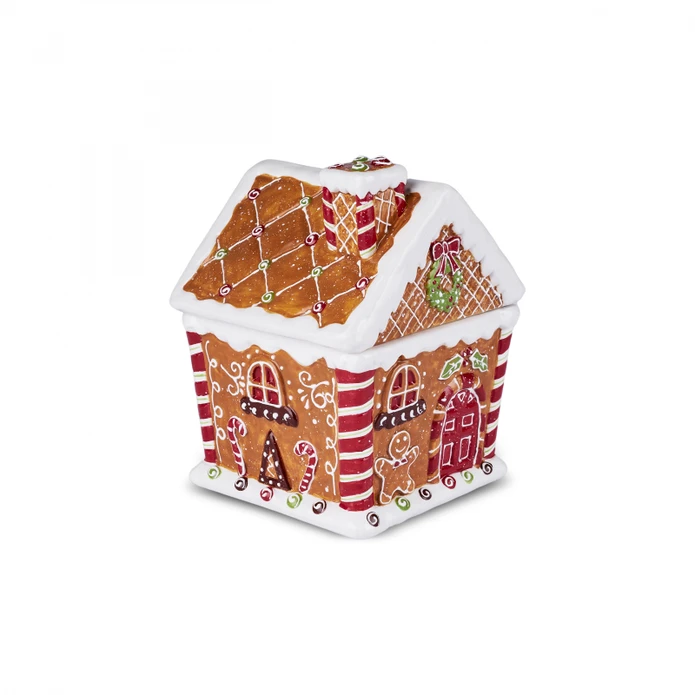 Karaca New Year Yılbaşı Gingerbread House Saklama Kabı 15 Cm 