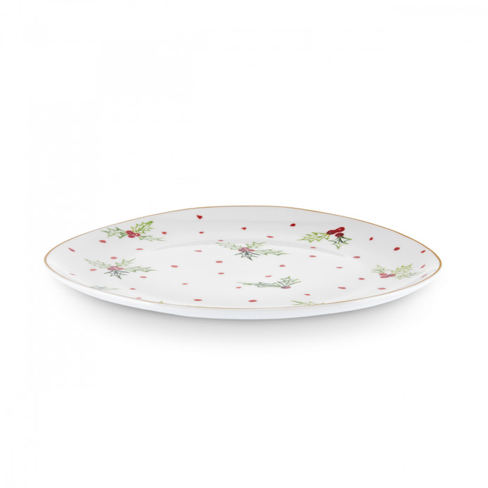 Karaca New Year Yılbaşı Red Dot Pasta Tabağı 20,5 Cm