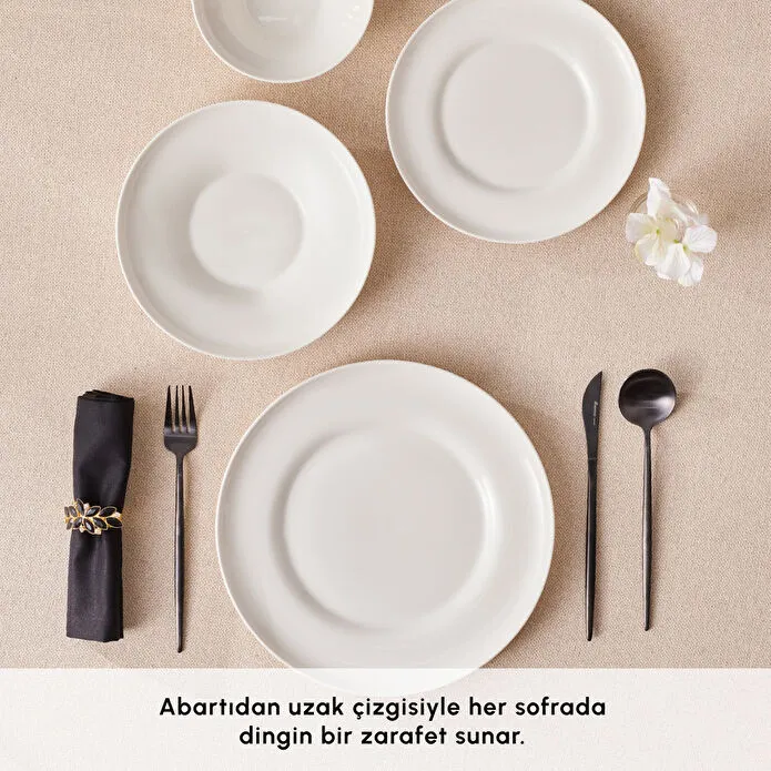 Karaca Stream Bone Selene 24 Parça 6 Kişilik Yemek Takımı