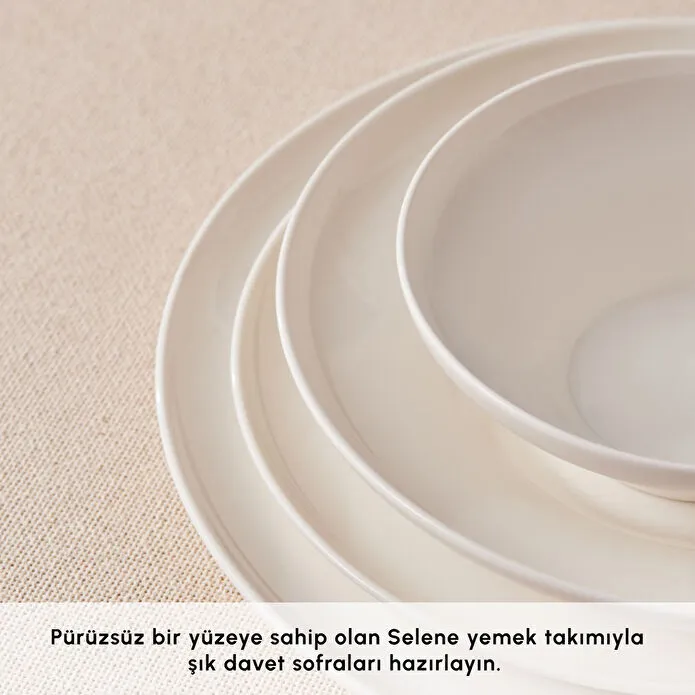 Karaca Stream Bone Selene 24 Parça 6 Kişilik Yemek Takımı