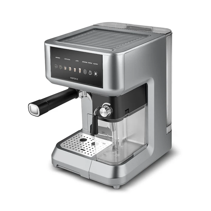 Karaca MyCaffe Barista S10 Entegre Süt Hazneli, Otomatik Espresso, Latte ve Cappuccino Makinesi Galaxy Grey