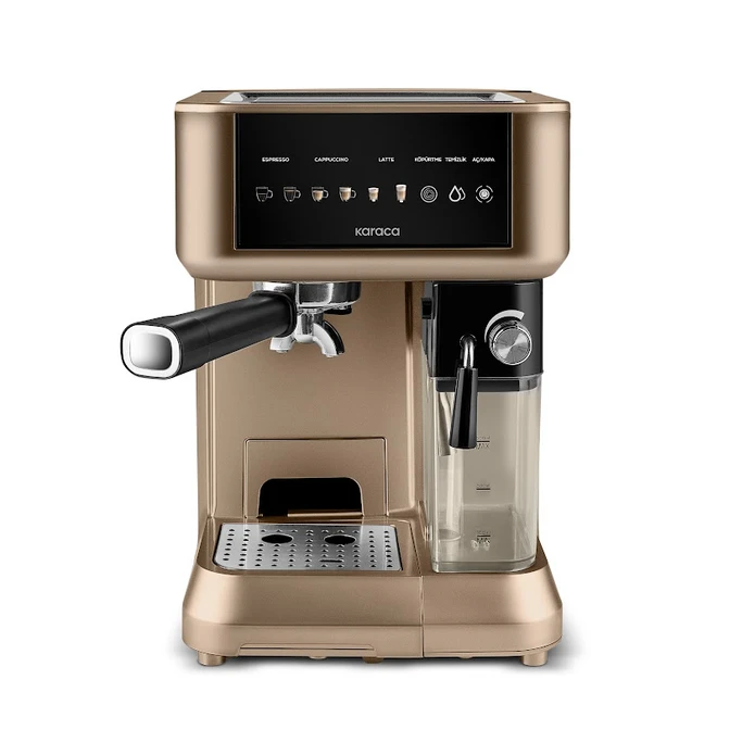 Karaca MyCaffe Barista S10 Entegre Süt Hazneli, Otomatik Espresso, Latte ve Cappuccino Makinesi Walnut Brown