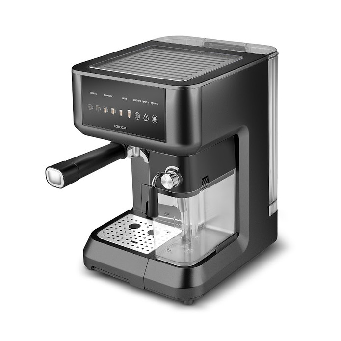 Karaca MyCaffe Barista S10 Entegre Süt Hazneli, Otomatik Espresso, Latte ve Cappuccino Makinesi Matte Black