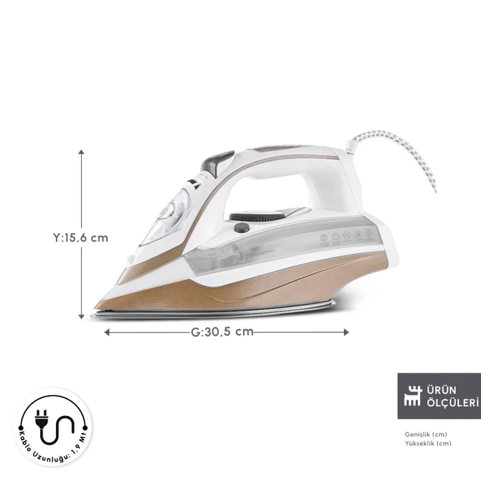 Karaca Vantuz Ultrasteam Buharlı Ütü White