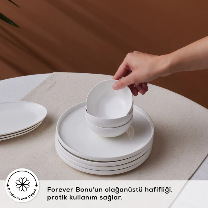 Karaca Forever Bone Fika 22 Parça 6 Kişilik Kahvaltı Takımı