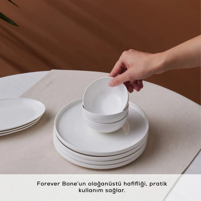 Karaca Forever Bone Fika 22 Parça 6 Kişilik Kahvaltı Takımı