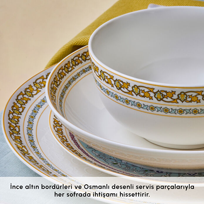 Karaca Forever Bone Bondi 53 Parça 12 Kişilik Yemek Takımı